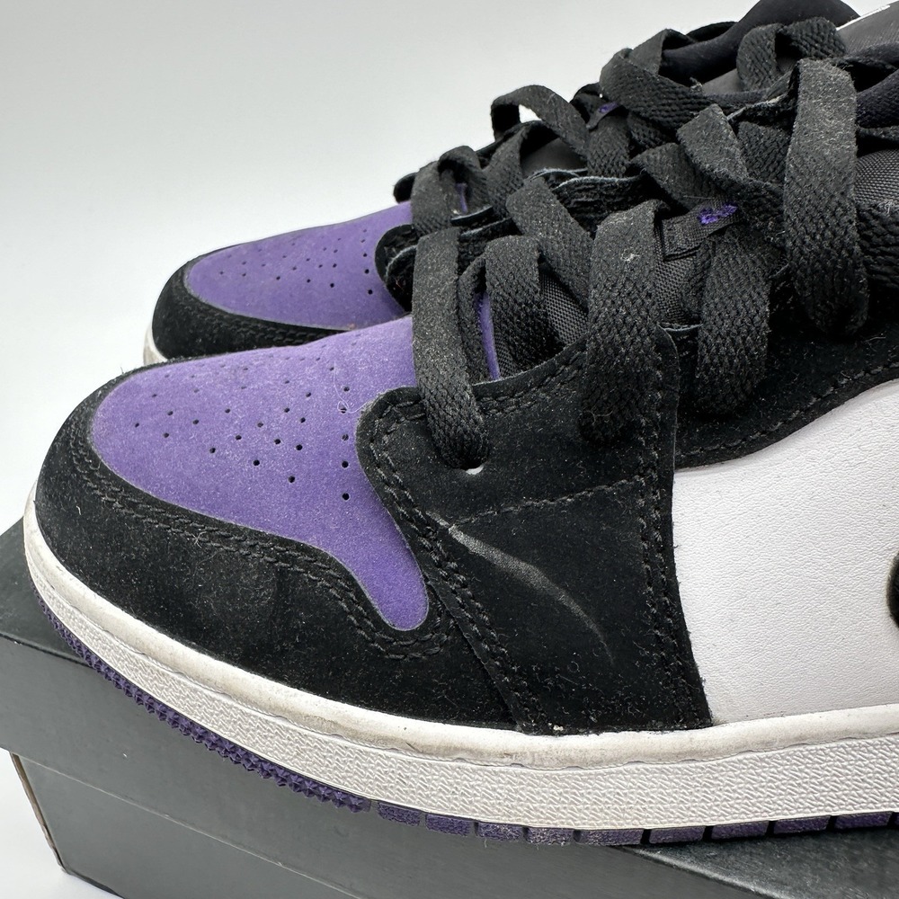 Nike Air Jordan 1 Low GS Court Purple Sneakers Youth 6.5Y Streetwear Hypebeast - Picture 3 of 12